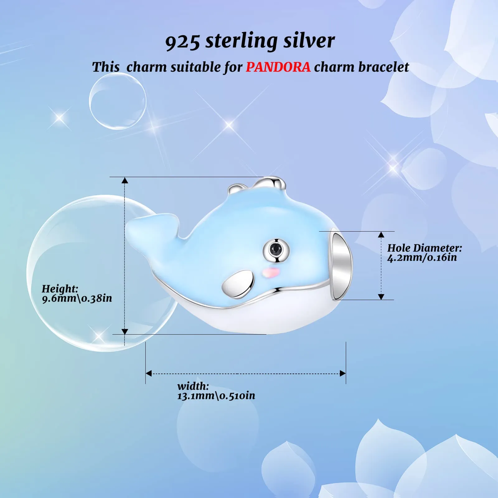 Symretie Bead Charm in Argento Sterling 925 con Cubic Zirconia per Braccialetti e Collane Europee - immagine 3