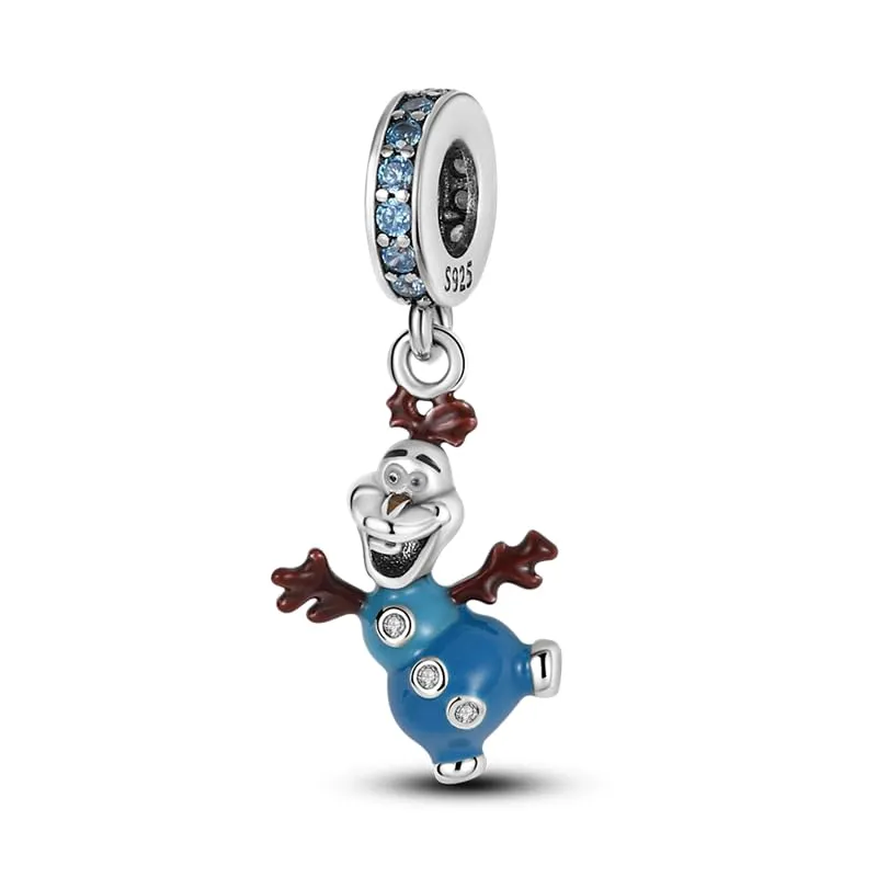 Symretie Bead Charm Ciondolo Argento Sterling 925 con Cubic Zirconia per Braccialetti e Collane Europee - immagine 1