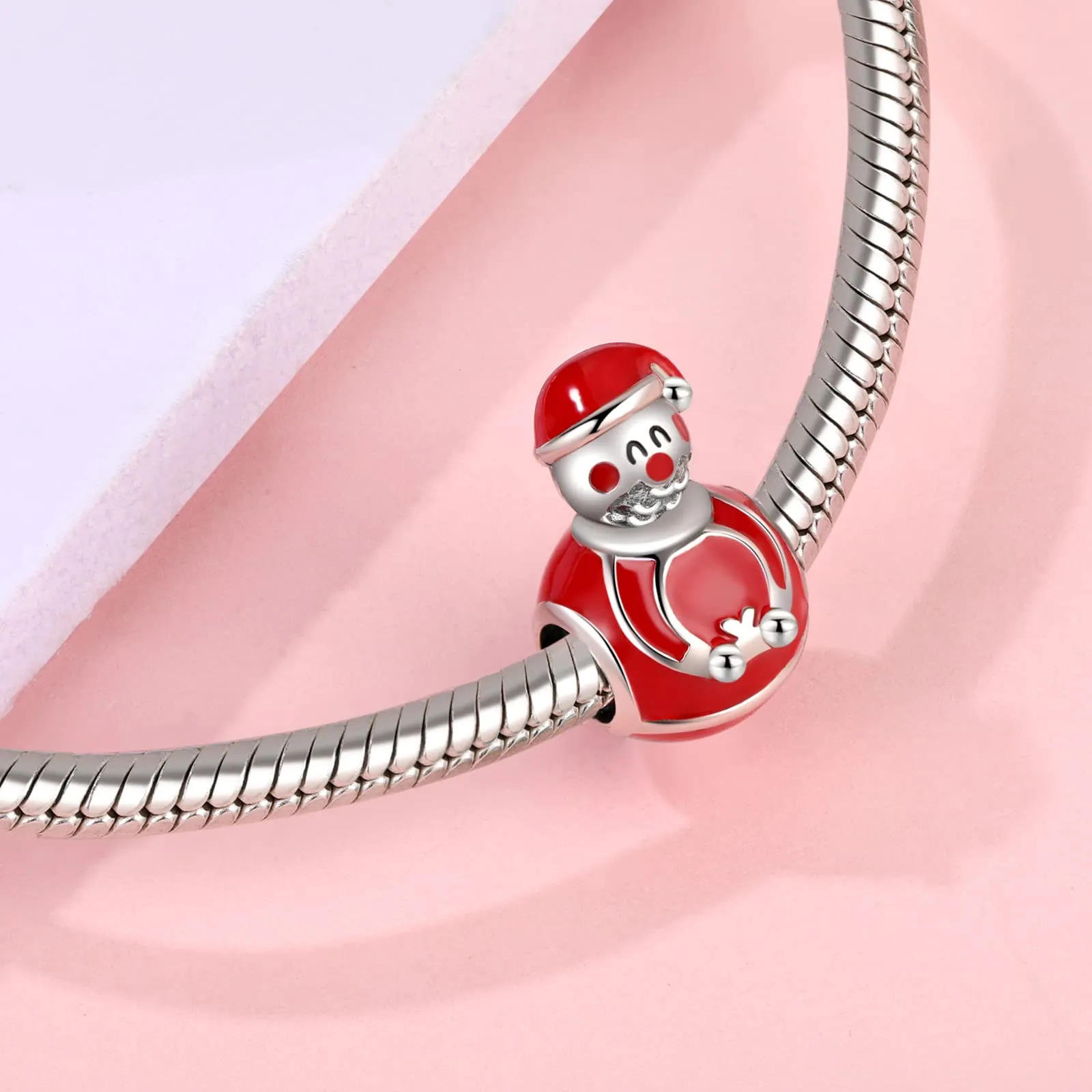 Symretie Bead Charm Ciondolo Argento Sterling 925 con Cubic Zirconia per Braccialetti e Collane Europei - immagine 5