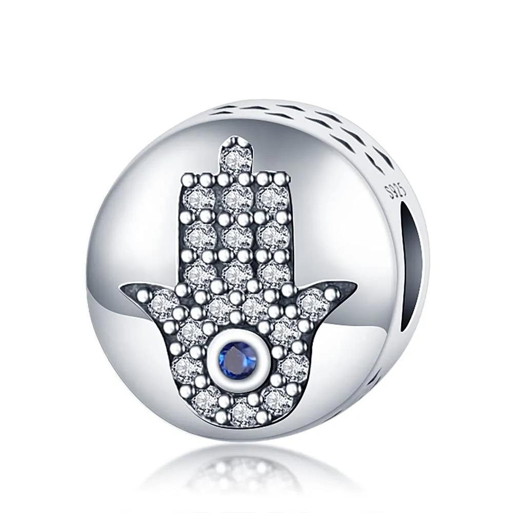Symretie Bead Charm Ciondolo in Argento Sterling 925 con Cubic Zirconia per Braccialetti Pandora e Collane Europee - immagine 1