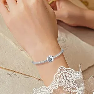 Symretie Bead Charm Ciondolo in Argento Sterling 925 con Cubic Zirconia per Braccialetti Pandora e Collane Europee - immagine 8