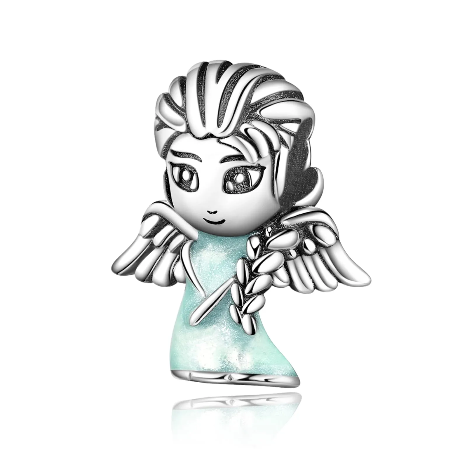 Symretie Bead Charm Ciondolo Argento Sterling 925 con Cubic Zirconia per Braccialetti e Collane Europee - immagine 1