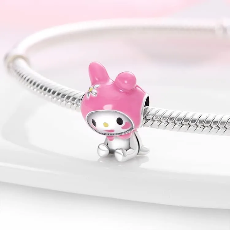 Symretie Bead Charm Ciondolo Argento Sterling 925 con Cubic Zirconia per Braccialetti e Collane Europei - immagine 2