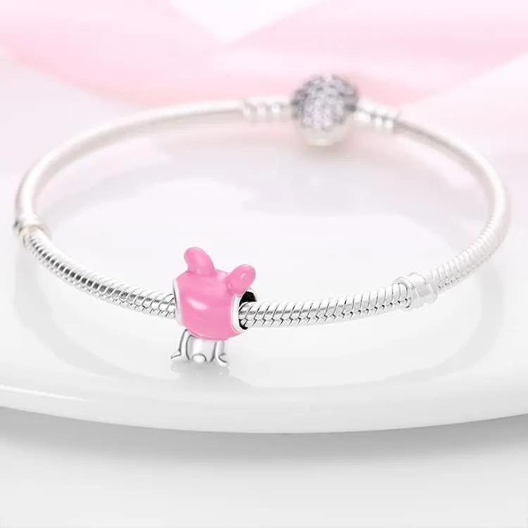 Symretie Bead Charm Ciondolo Argento Sterling 925 con Cubic Zirconia per Braccialetti e Collane Europei - immagine 4