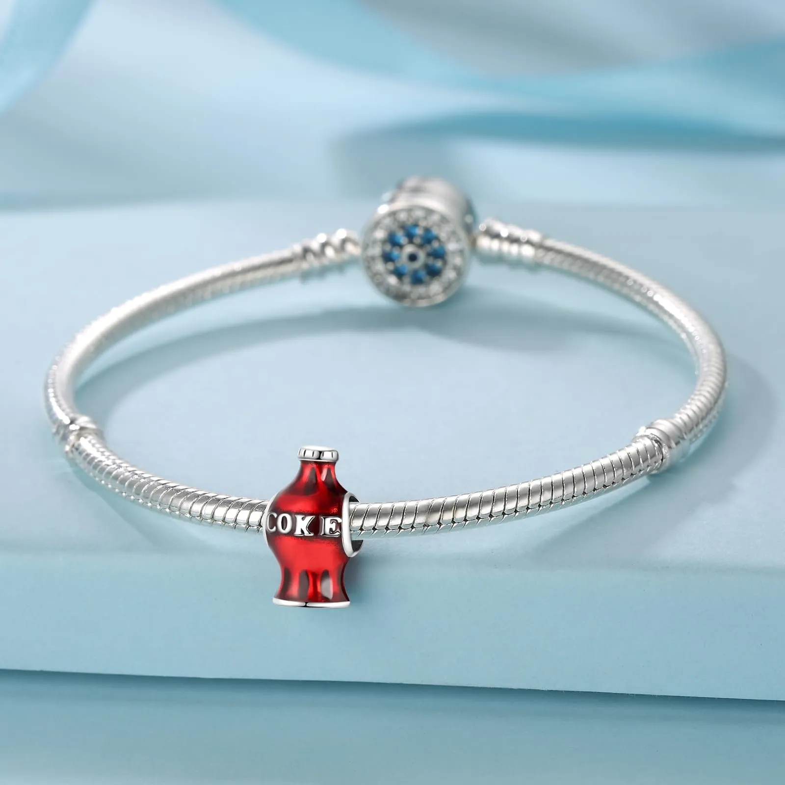 Symretie Bead Charm in Argento Sterling 925 con Cubic Zirconia per Braccialetti e Collane Europee - immagine 4