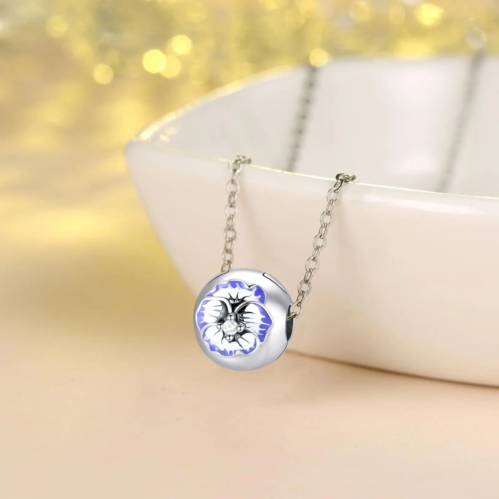Symretie Bead Charm in Argento Sterling 925 con Cubic Zirconia per Braccialetti e Collane Europee - immagine 6