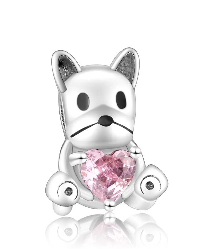 Symretie Bead Charm Ciondolo Argento Sterling 925 con Cubic Zirconia per Braccialetti e Collane Europei - immagine 1