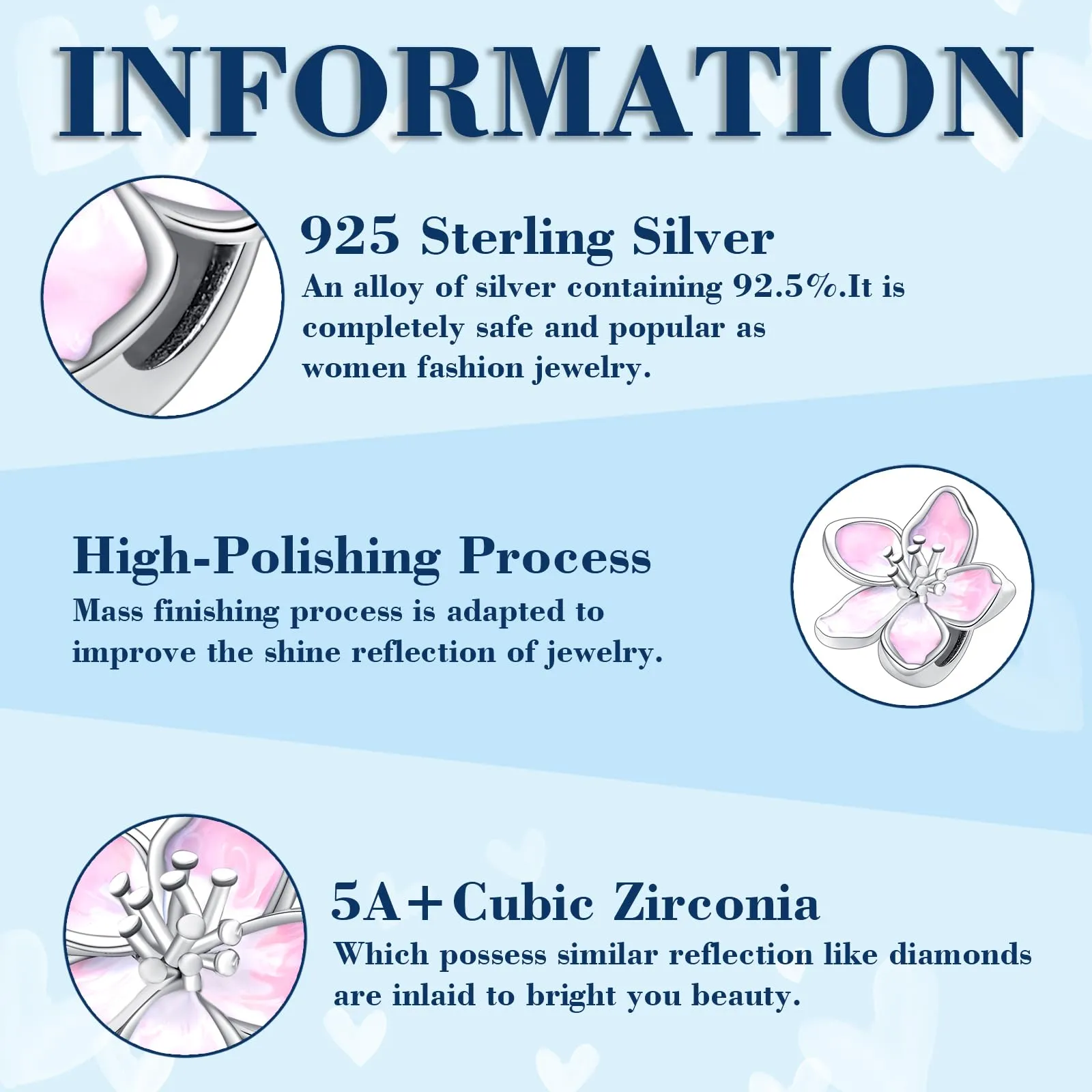 Symretie Bead Charm Ciondolo Argento Sterling 925 con Cubic Zirconia per Braccialetti e Collane europei - immagine 2