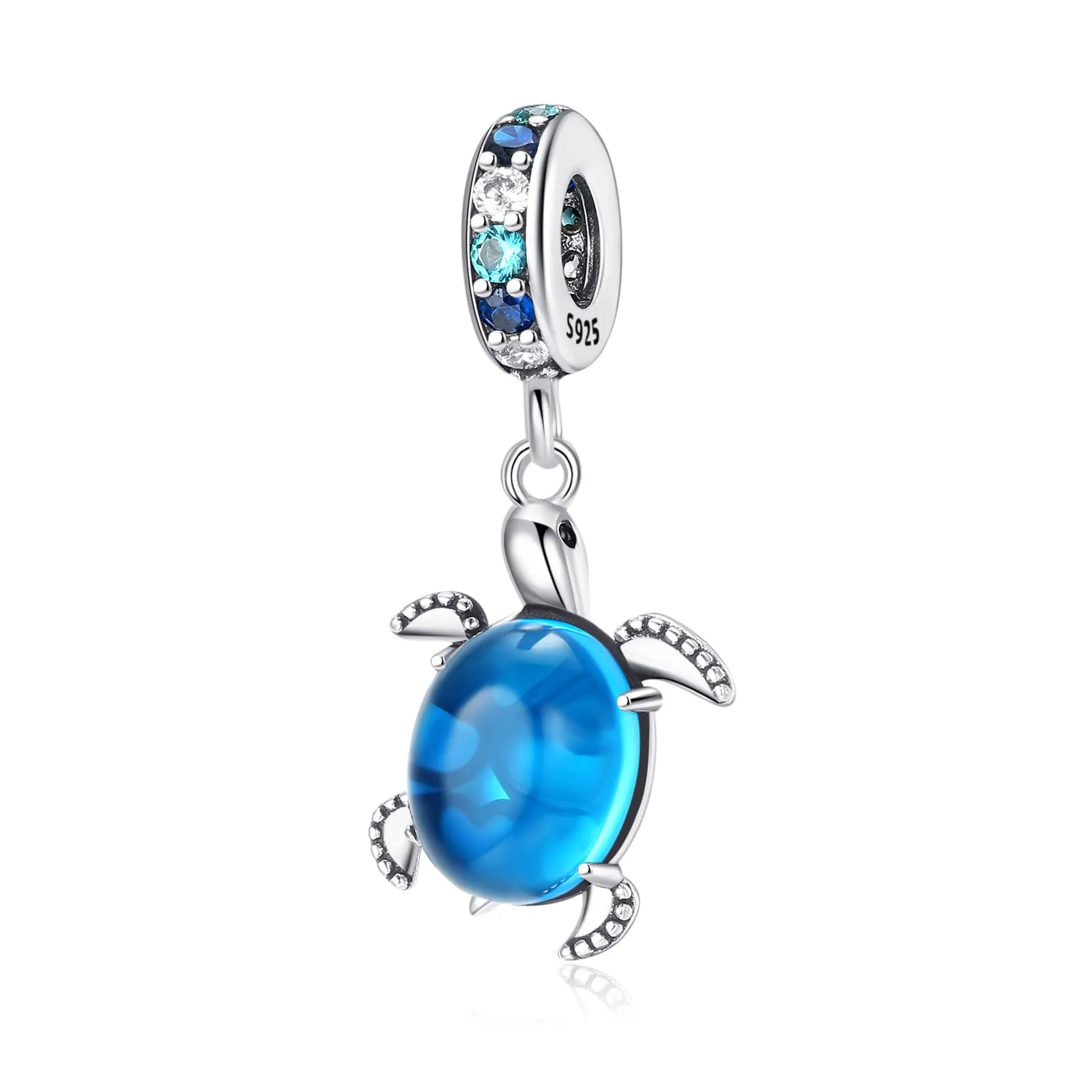 Symretie Bead Charm Ciondolo Argento Sterling 925 con Cubic Zirconia per Pandora e Braccialetti Europei - immagine 1