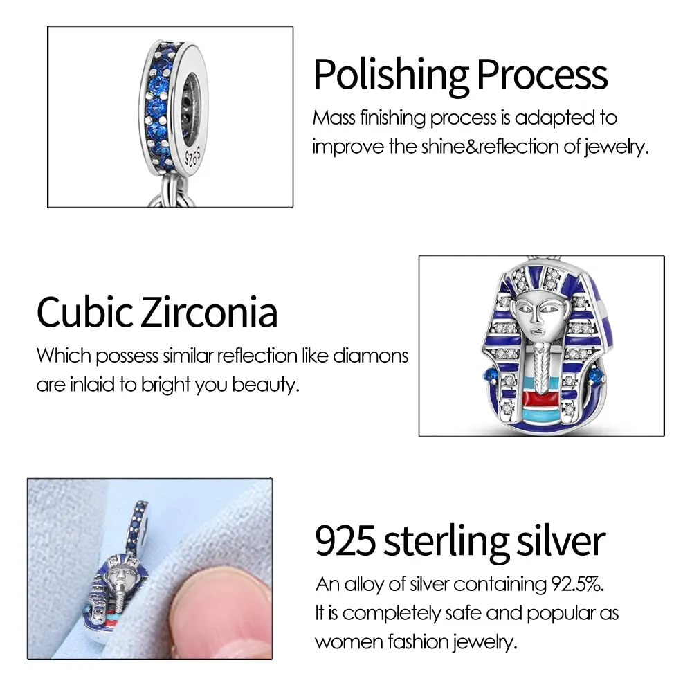 Symretie Bead Charm Ciondolo Argento Sterling 925 con Cubic Zirconia per Braccialetti e Collane Europei - immagine 7