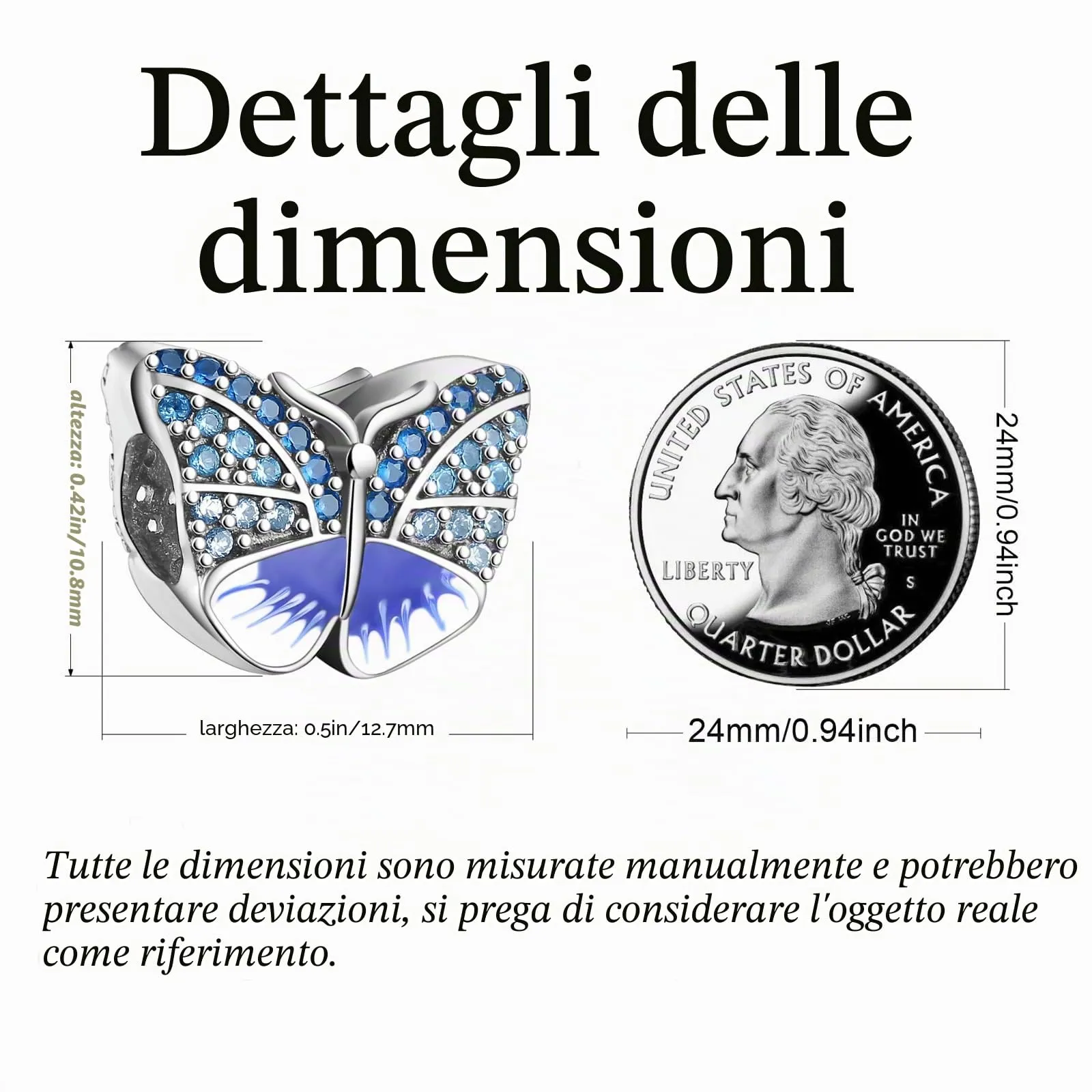 Symretie Bead Charm Ciondolo Argento Sterling 925 con Cubic Zirconia per Braccialetti e Collane Europee - immagine 2