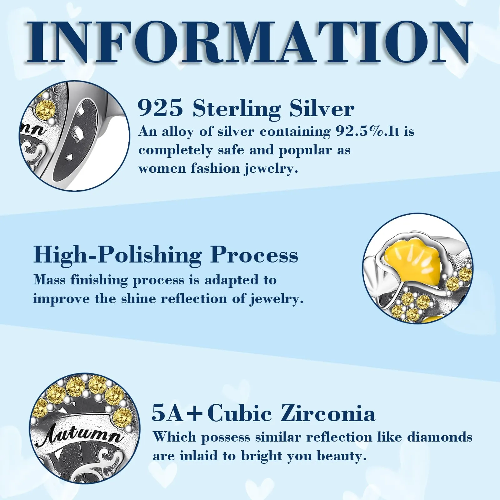 Symretie Bead Charm Ciondolo Argento Sterling 925 con Cubic Zirconia per Braccialetti e Collane Europei - immagine 3