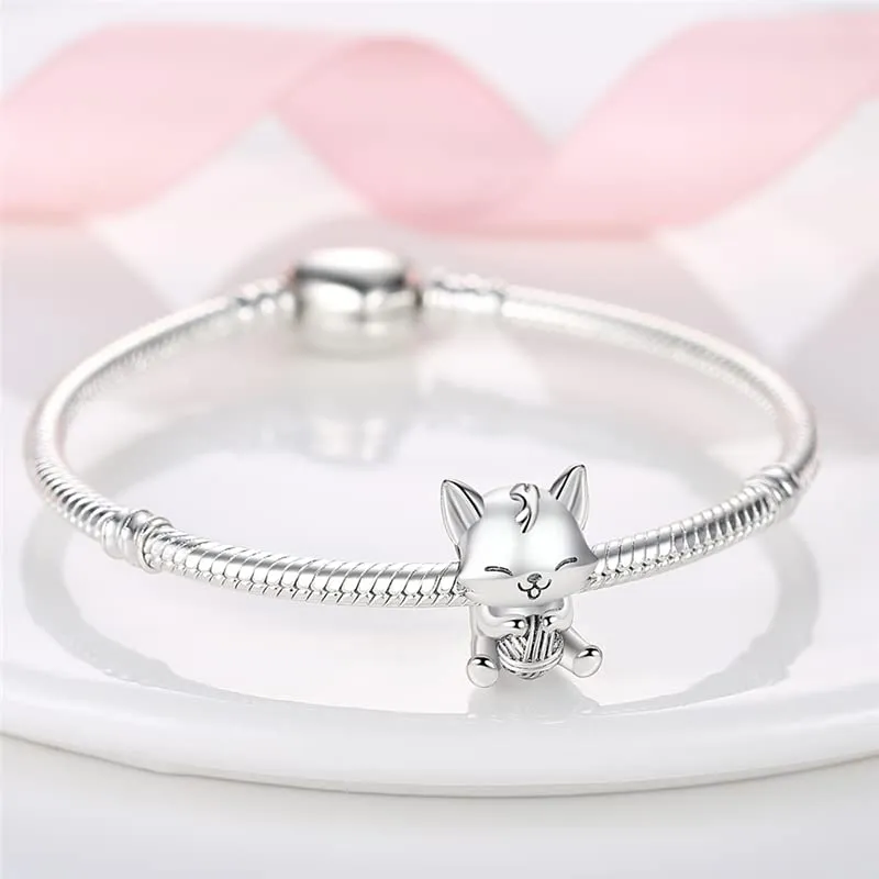 Symretie Bead Charm Ciondolo Argento Sterling 925 con Cubic Zirconia per Braccialetti e Collane Europee - immagine 4