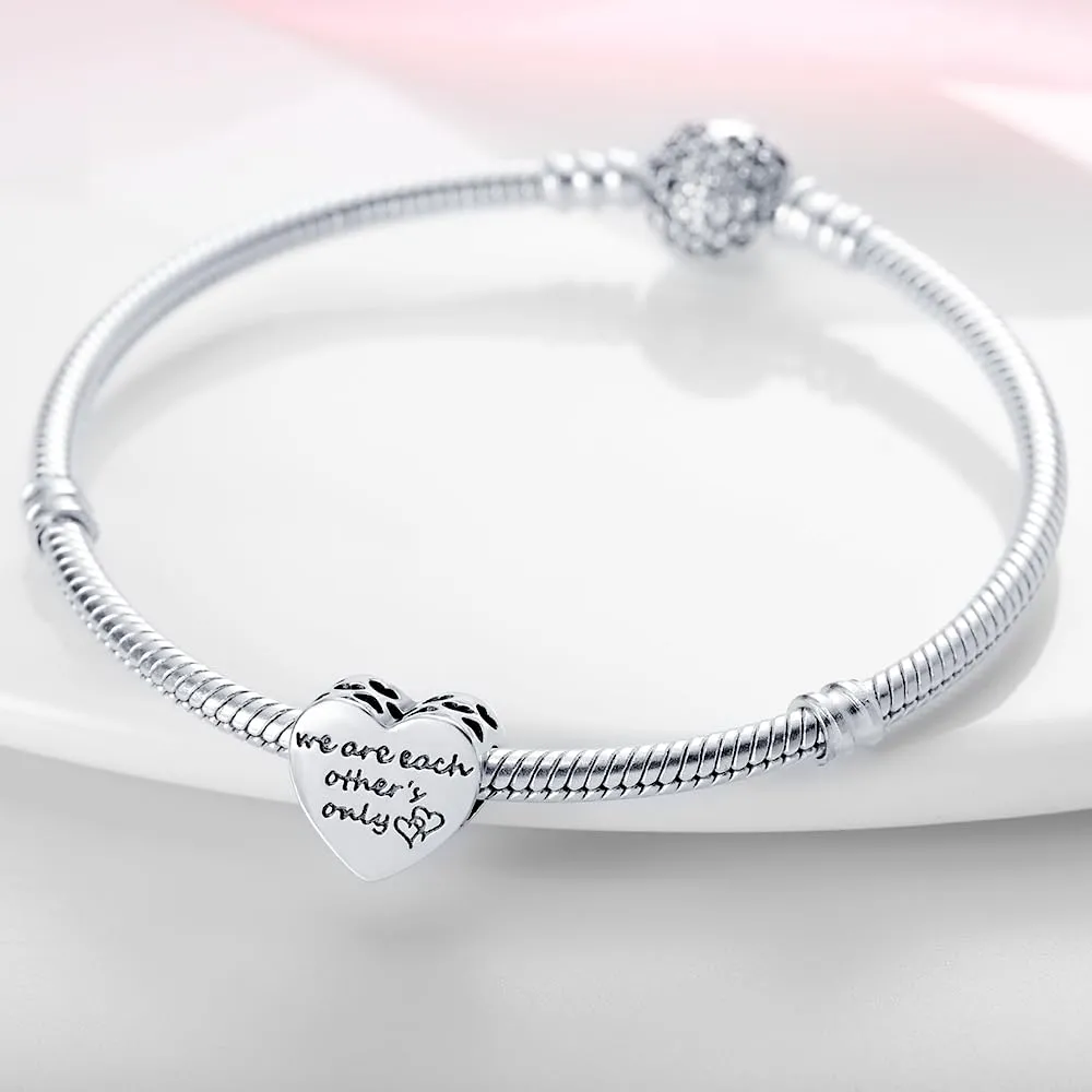 Symretie Bead Charm Ciondolo Argento Sterling 925 con Cubic Zirconia per Braccialetti e Collane Europee - immagine 4