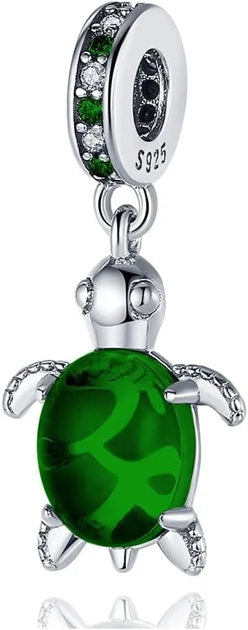 Symretie Bead Charm Ciondolo Argento Sterling 925 con Cubic Zirconia per Pandora Braccialetti e Collane Europee - immagine 1