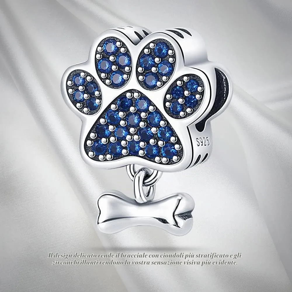 Symretie Bead Charm in Argento Sterling 925 con Cubic Zirconia per Braccialetti e Collane Europee - immagine 2