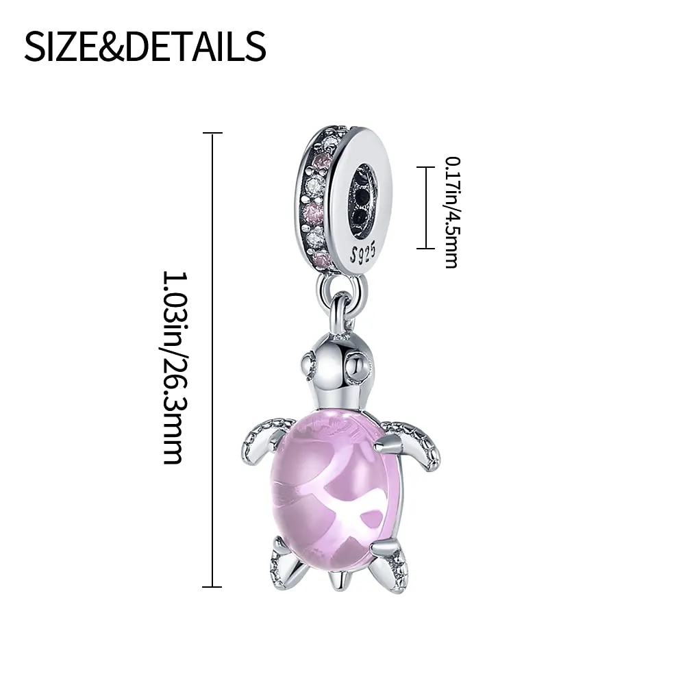 Symretie Ciondolo Argento Sterling 925 con Cubic Zirconia per Braccialetti e Collane Europei - immagine 6