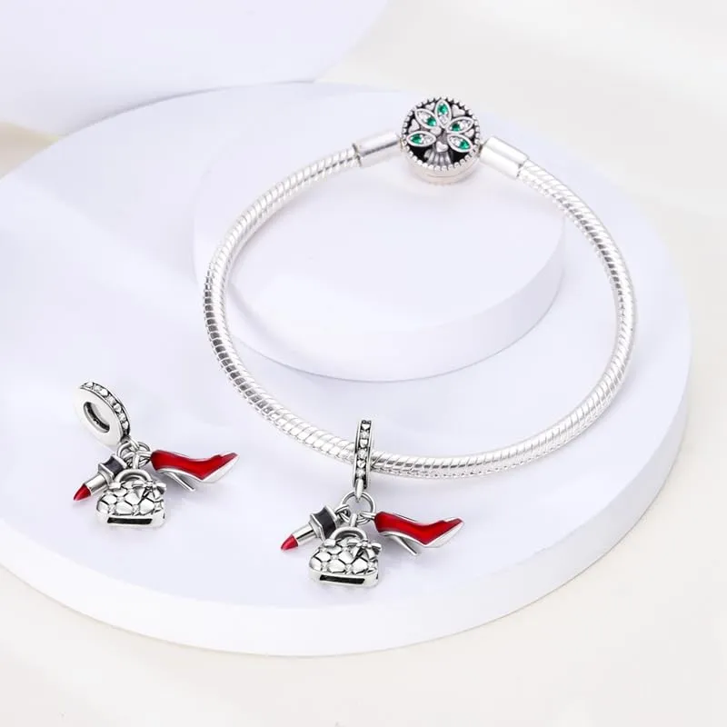 Symretie Bead Charm in Argento Sterling 925 con Cubic Zirconia per Braccialetti e Collane Europee - immagine 3
