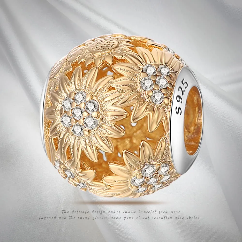 Symretie Bead Charm in Argento Sterling 925 con Cubic Zirconia per Braccialetti e Collane Europee - immagine 2