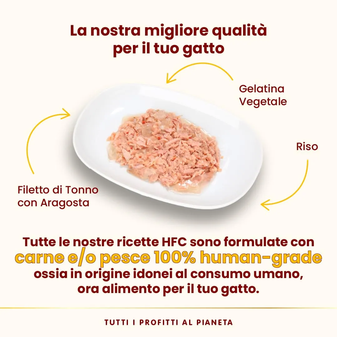 Almo Nature HFC Jelly Alimento Umido per Gatti Adulti Filetto di Tonno con Aragosta 55g (Confezione da 24) - immagine 3