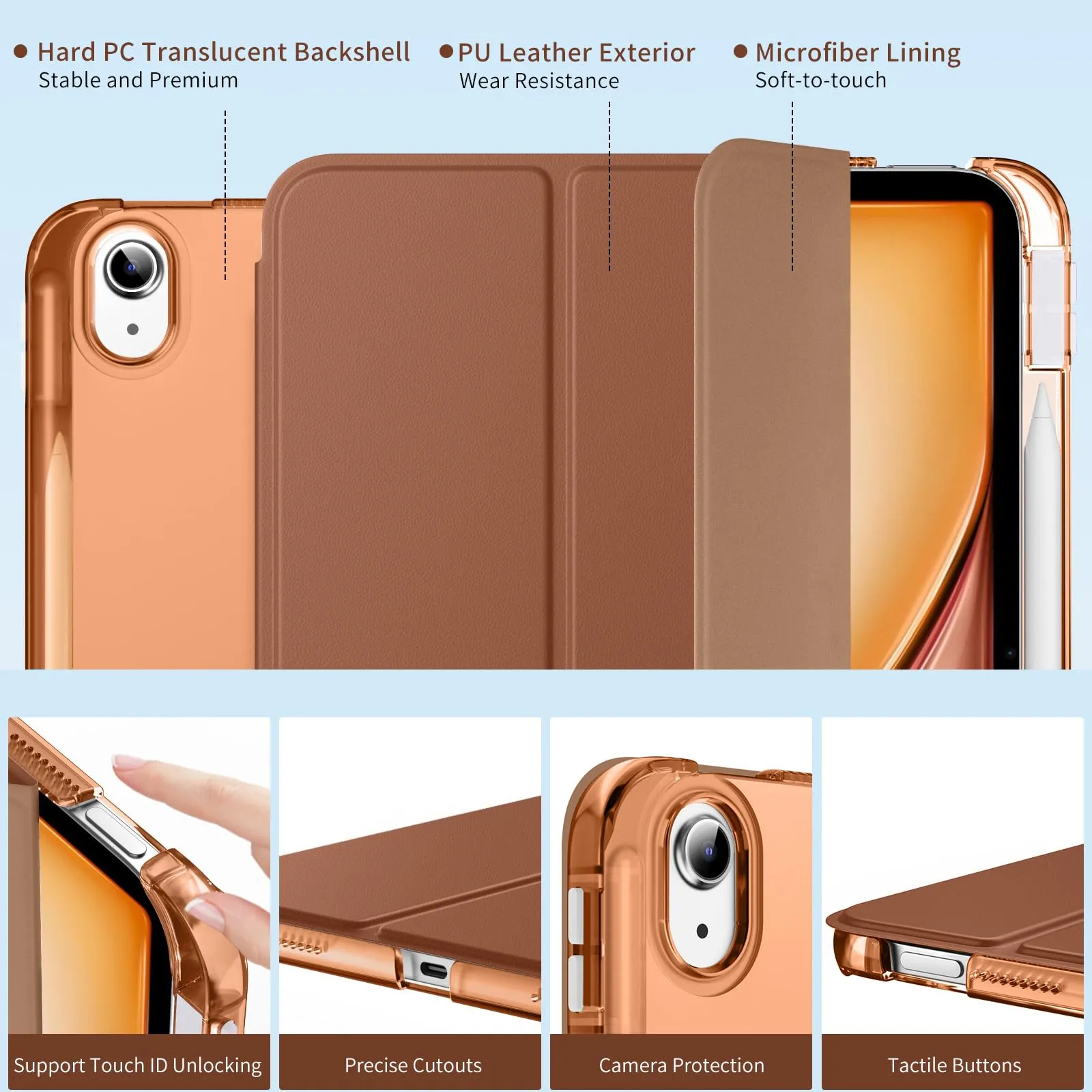 MoKo Cover per iPad Air 11 Pollici (M4/M3/M2) 2024/2025/2026 con Portapenna - immagine 3