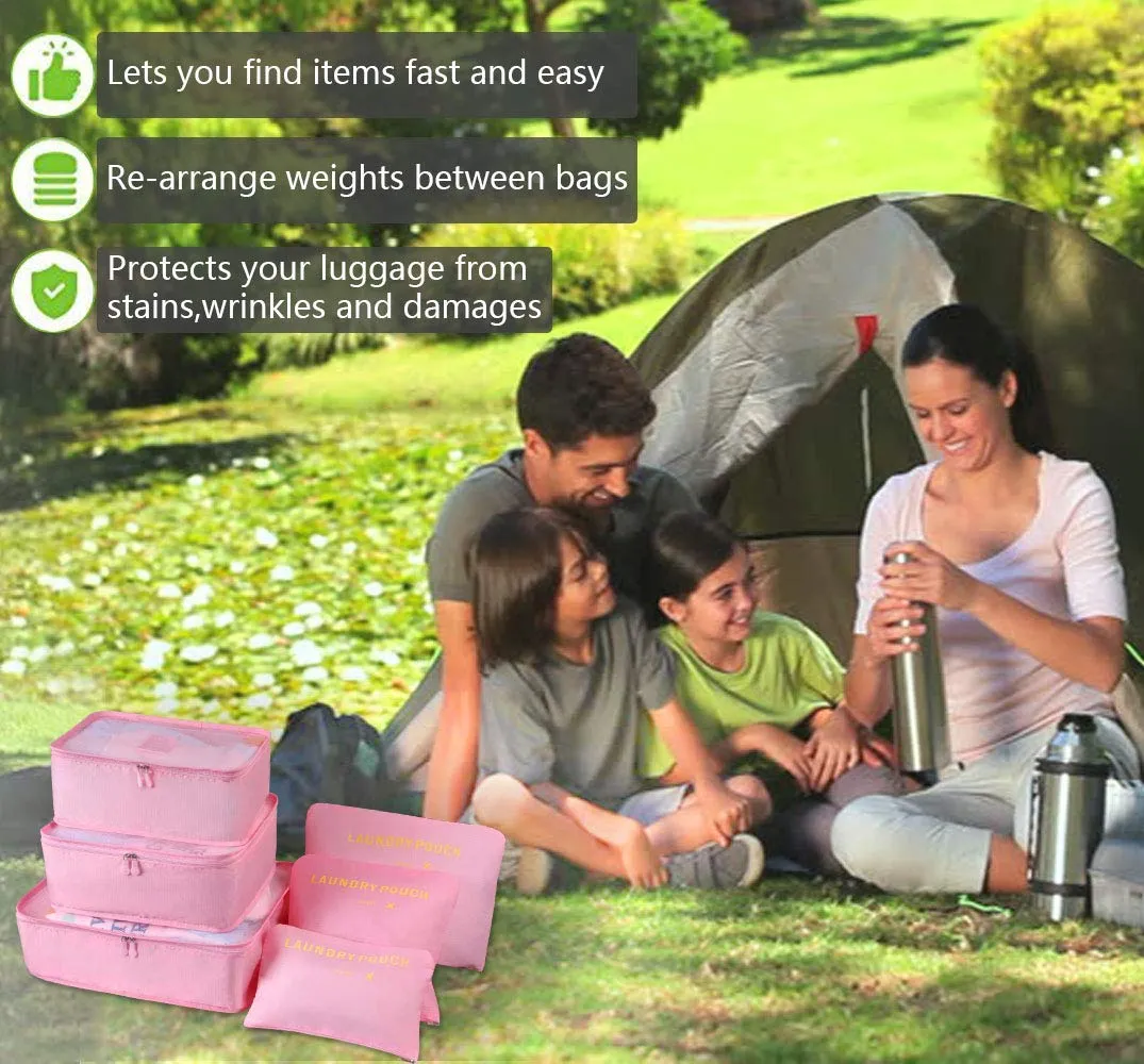 Vicloon Set Organizer per Valigie 8 in 1, Packing Cubes per Vestiti, Scarpe e Cosmetici - immagine 7
