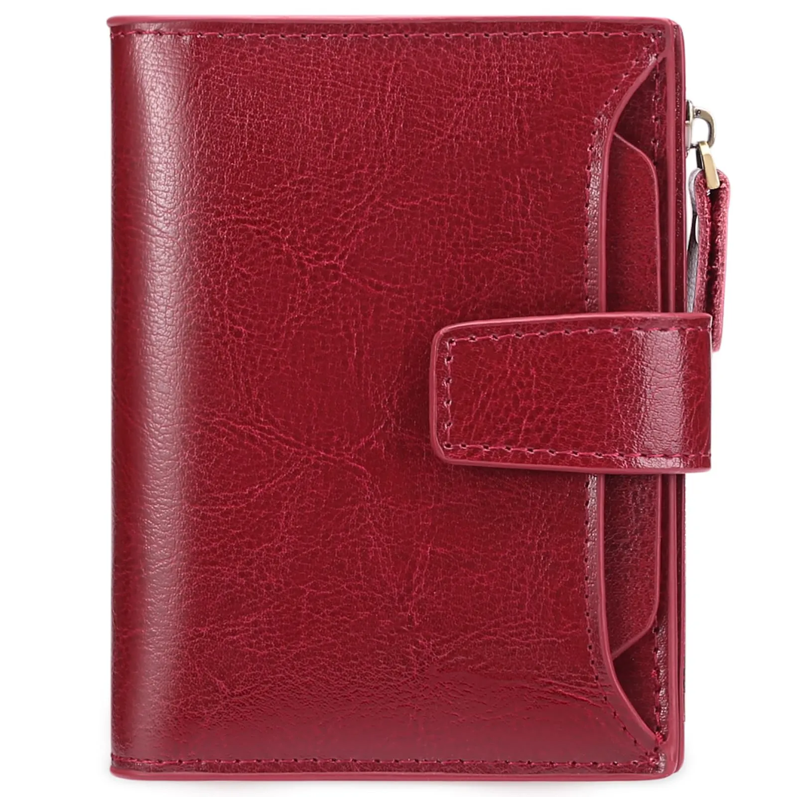 SENDEFN Portafoglio Donna in Pelle Vera Piccolo con Cerniera e 14 Slot per Carte - immagine 2