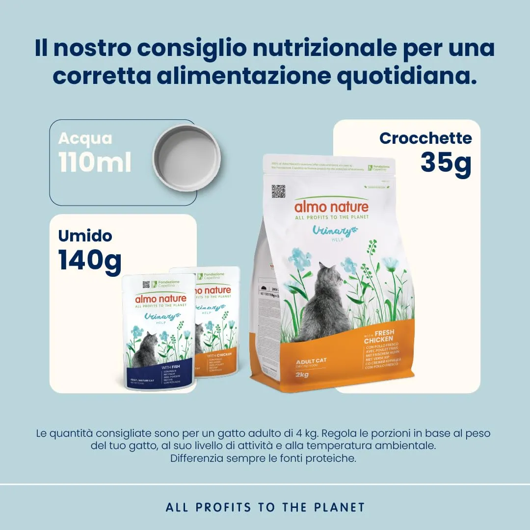 Almo Nature Urinary Help Crocchette Gatto con Pollo Fresco, 2kg - immagine 3