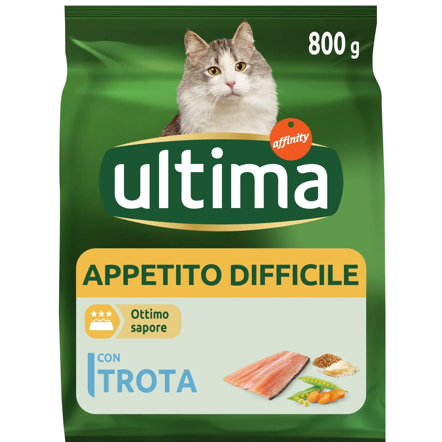 Ultima Appetito Difficile Trota Crocchette per Gatti 8 x 800g (6,4kg) - immagine 2