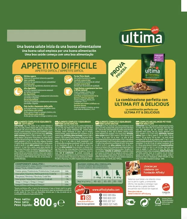 Ultima Appetito Difficile Trota Crocchette per Gatti 8 x 800g (6,4kg) - immagine 4