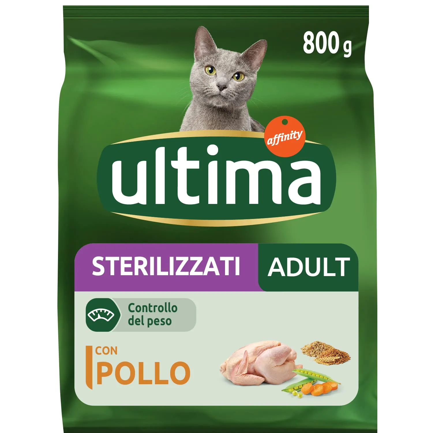 Ultima Sterilizzati Adult Pollo Crocchette per Gatti 8 x 800 g - immagine 2