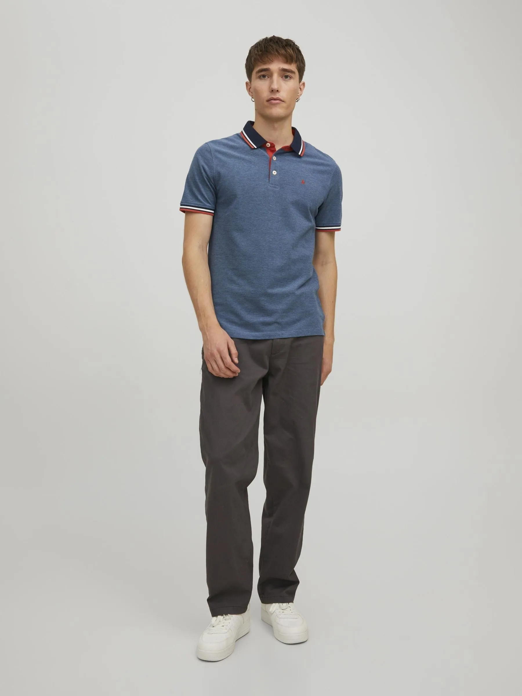 Jack & Jones Jjepaulos Polo SS Noos Maglietta, Denim Blue, XXL - immagine 5