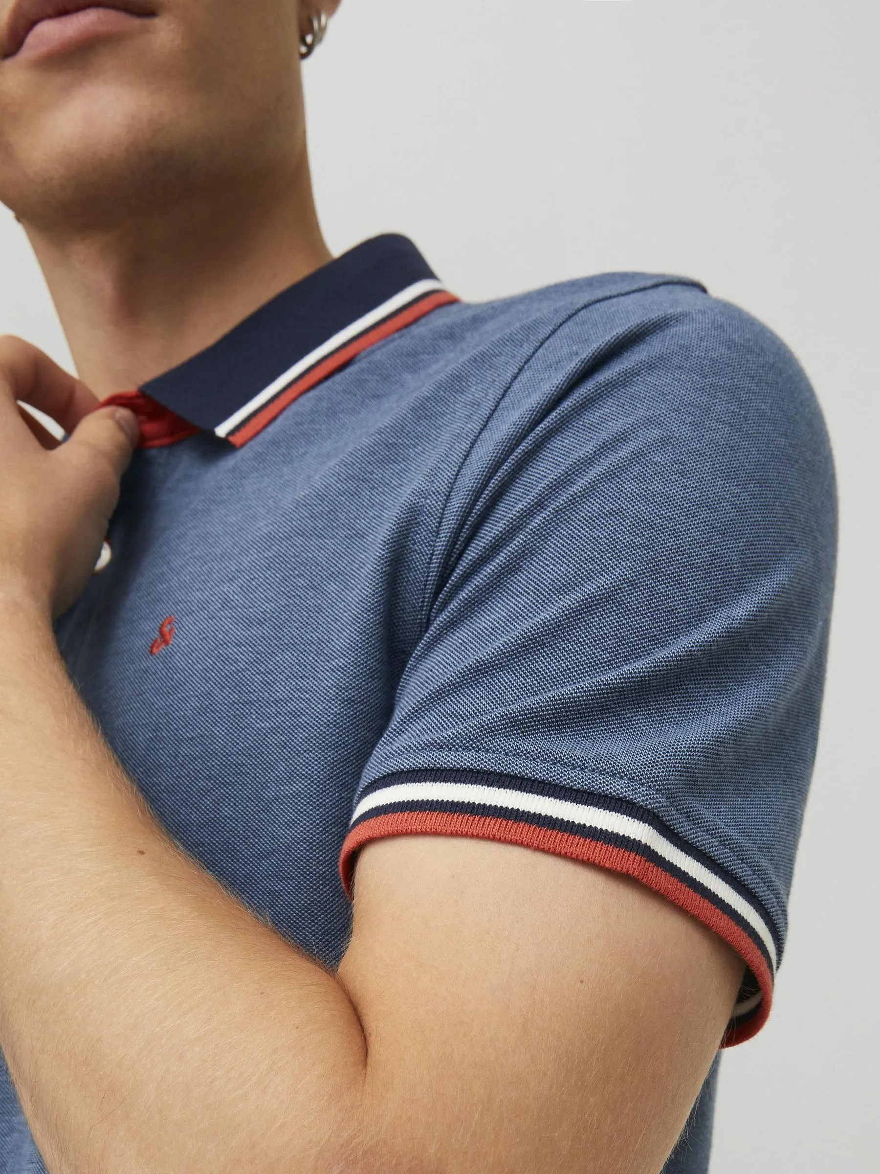 Jack & Jones Jjepaulos Polo SS Noos Maglietta, Denim Blue, XXL - immagine 7