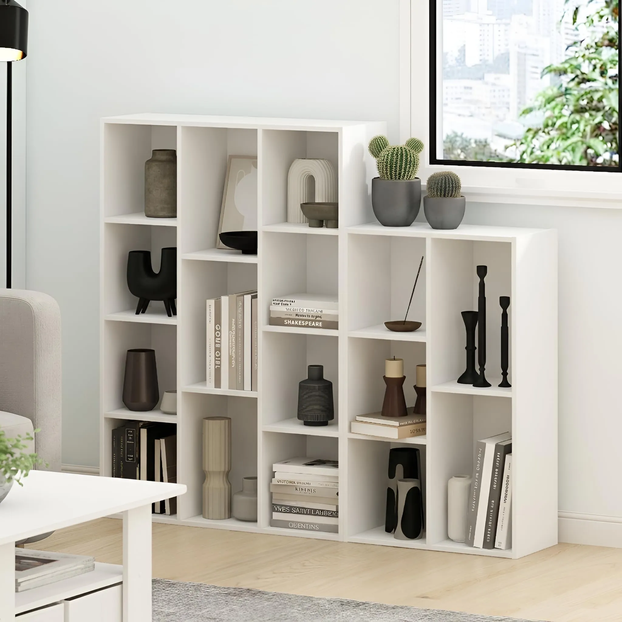 Furinno Luder Libreria Reversibile a 11 Cubi, Bianca - immagine 10