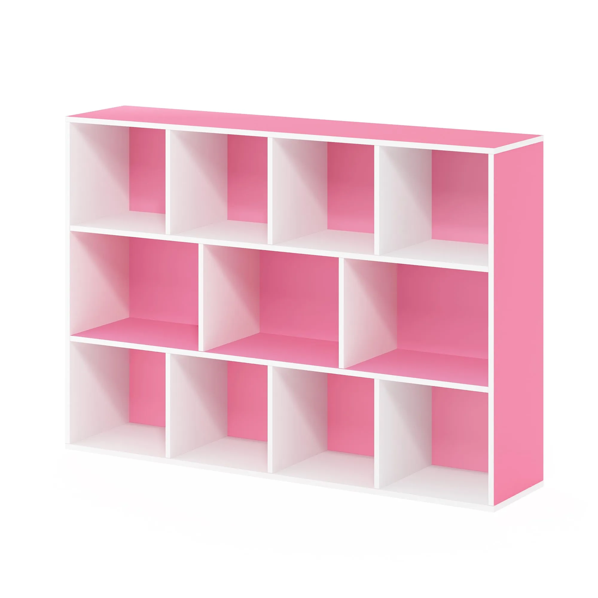 Furinno Luder Libreria Reversibile a 11 Cubi, Bianco/Rosa - immagine 7