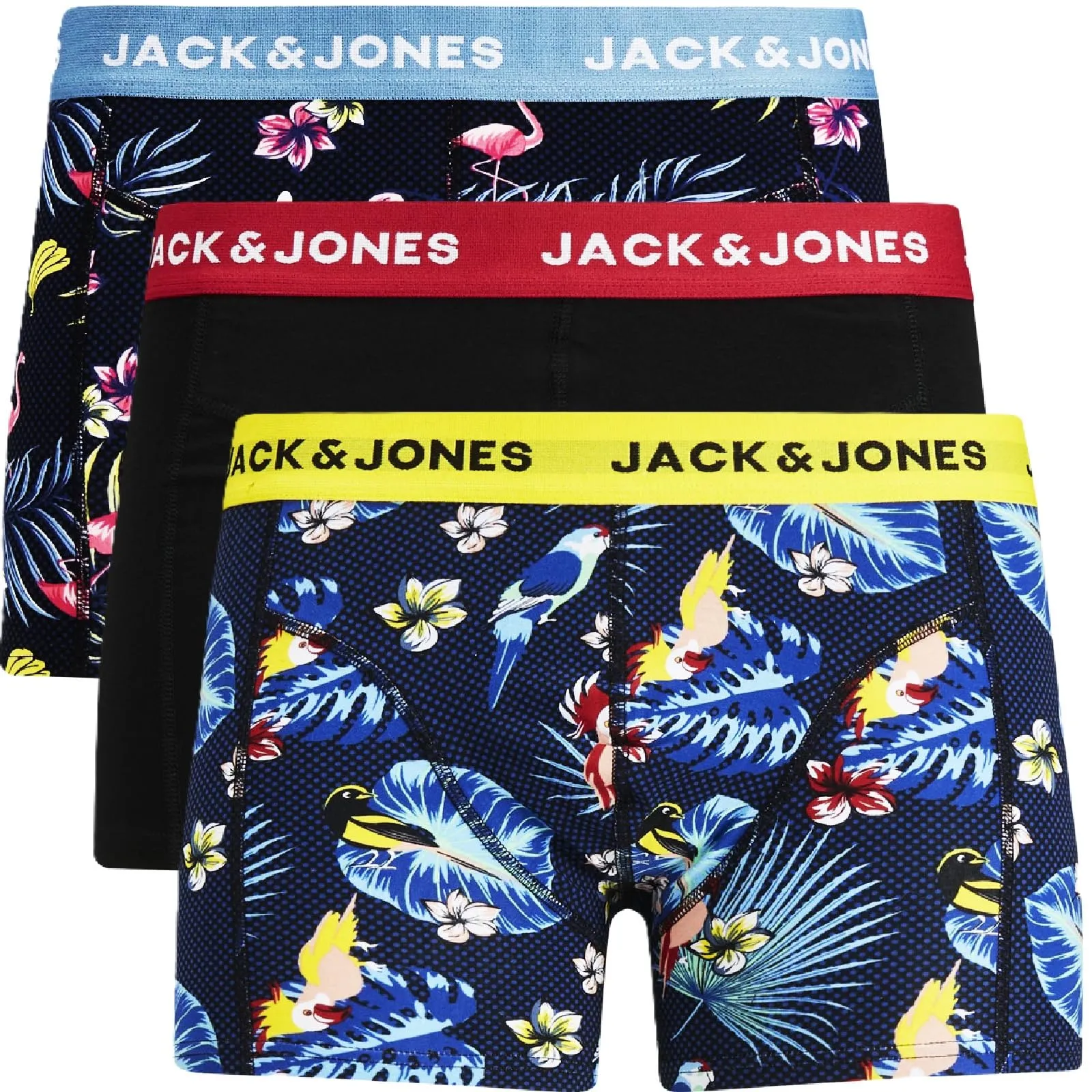 Jack & Jones Boxer da Uomo, Confezione da 3 Pezzi, Misto Cotone, Multicolore, XL - immagine 1
