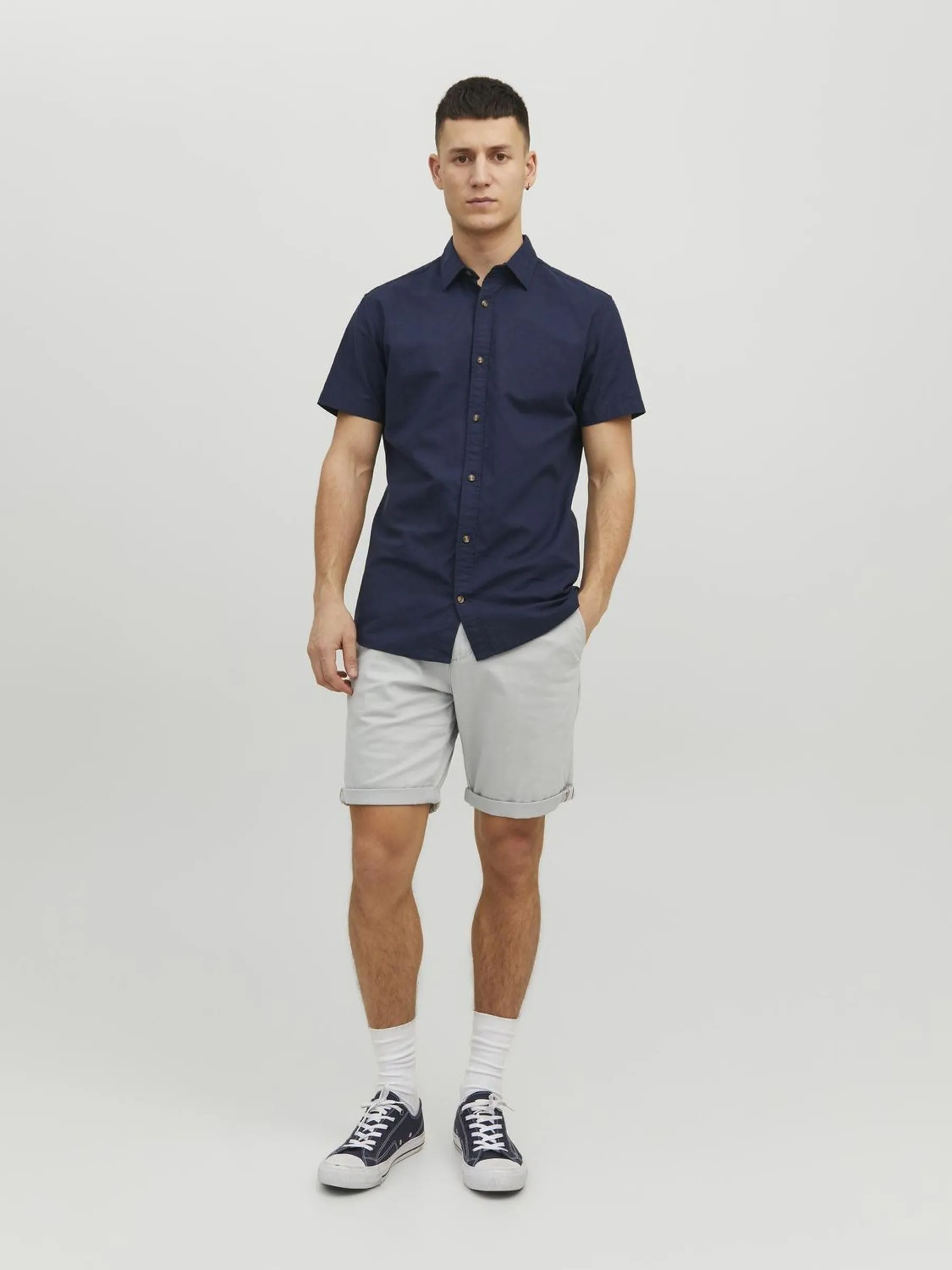 Jack & Jones Pantaloni Chino Bermuda Regular Fit - Nero, M - immagine 8