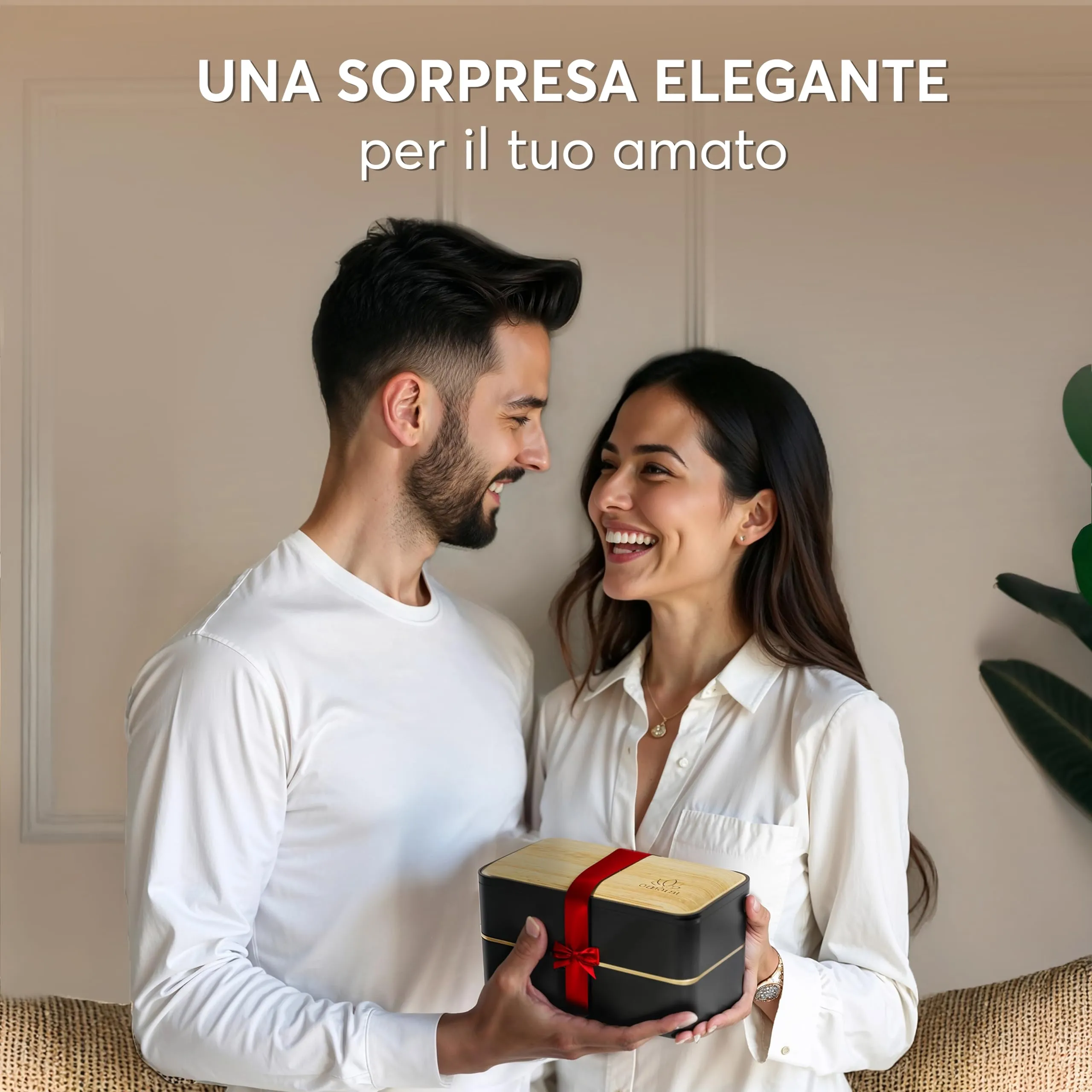 Umami Porta Pranzo Adulti Ermetico Bento Box con Scomparti e 4 Posate, 1200 ml, Nero e Beige - immagine 7