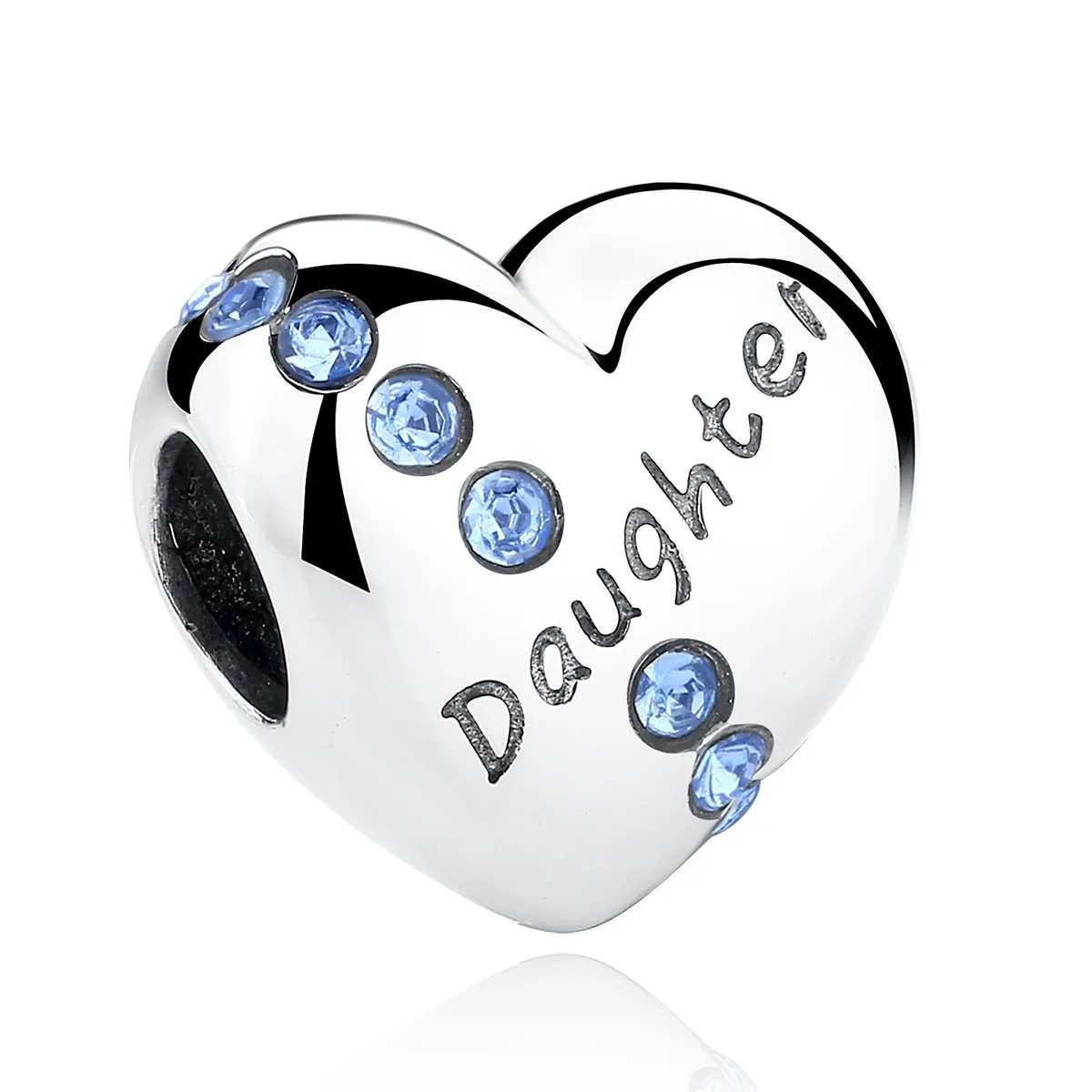 NINGAN Ciondolo Cuore Argento Sterling 925 per Braccialetti Donna - Figlia - immagine 1