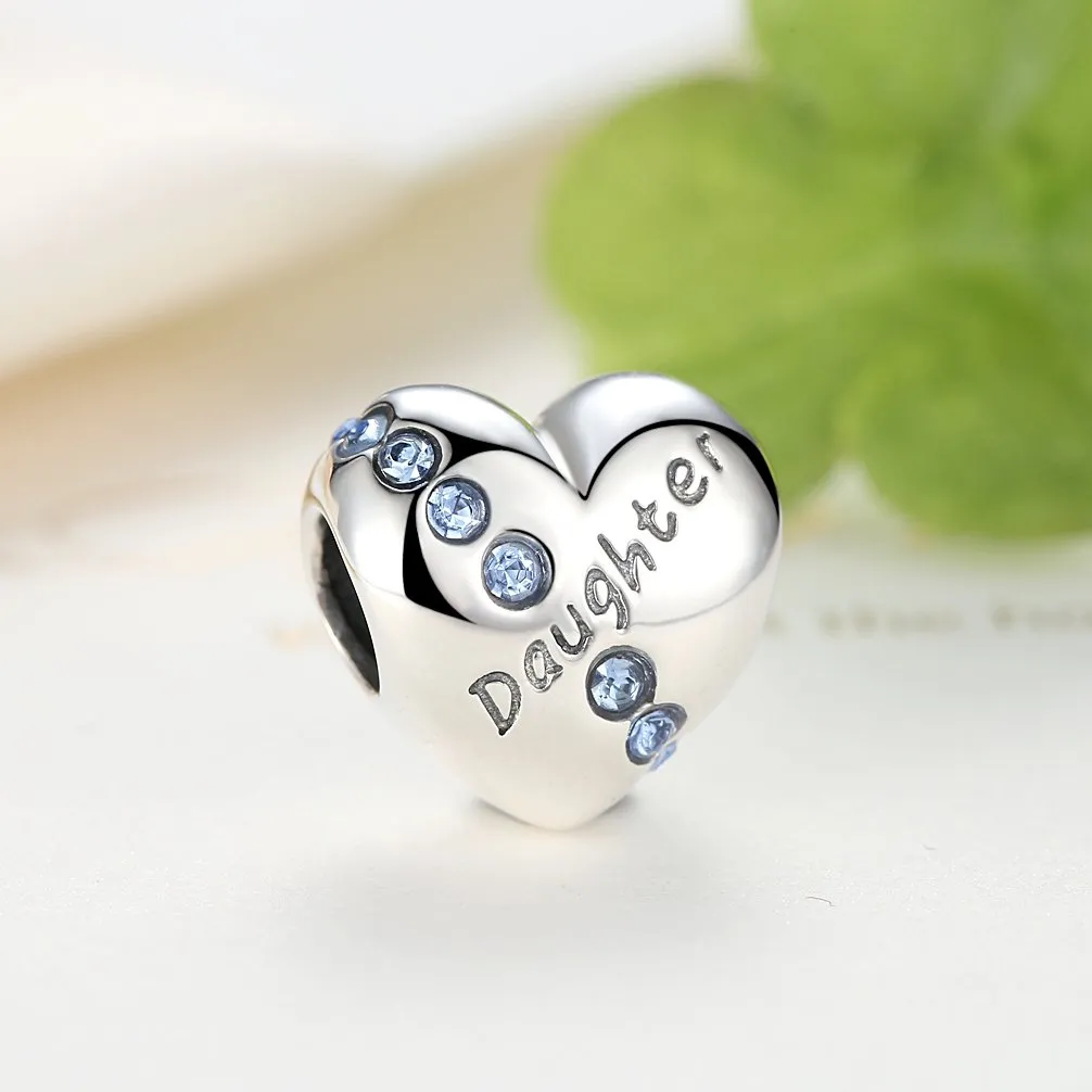 NINGAN Ciondolo Cuore Argento Sterling 925 per Braccialetti Donna - Figlia - immagine 4