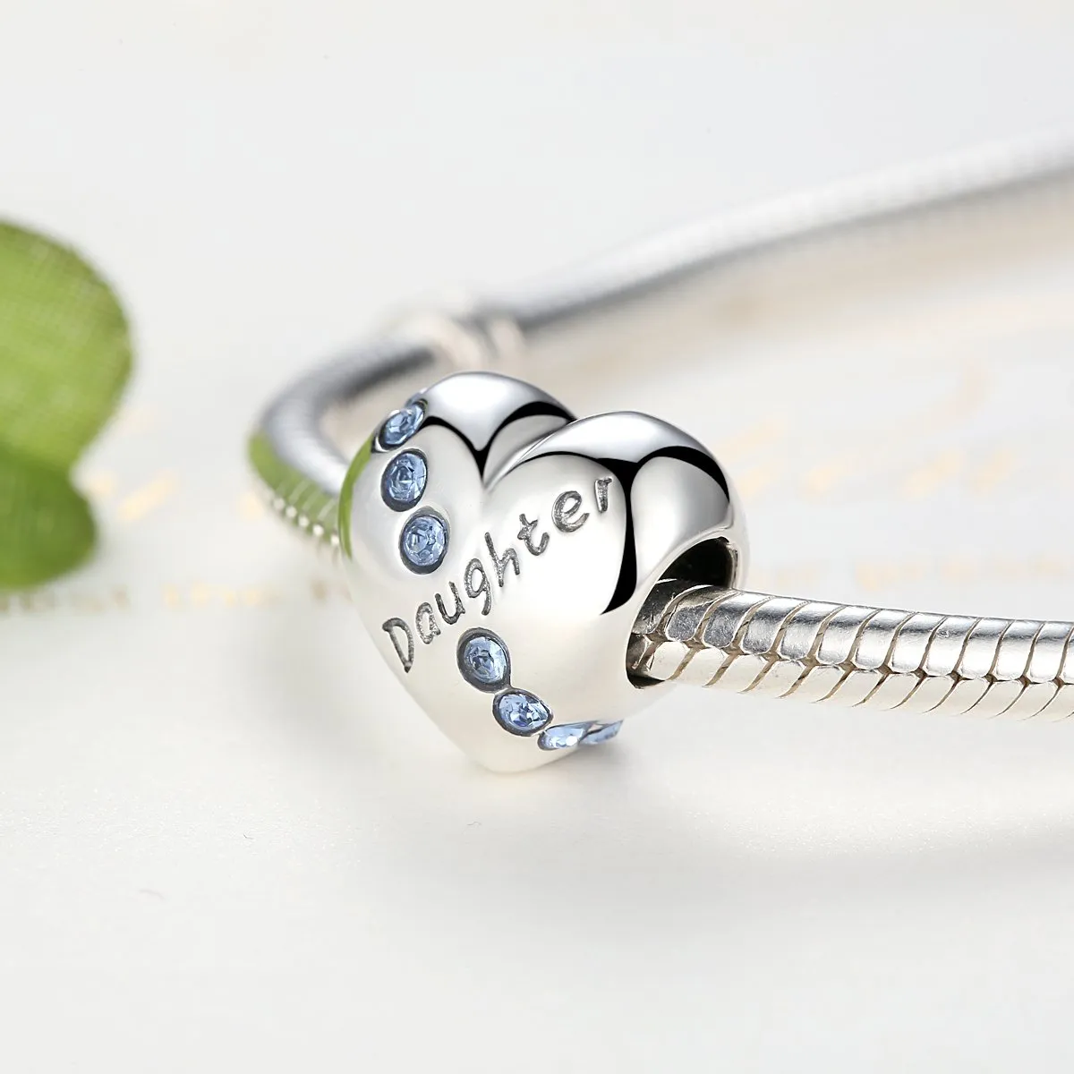 NINGAN Ciondolo Cuore Argento Sterling 925 per Braccialetti Donna - Figlia - immagine 5