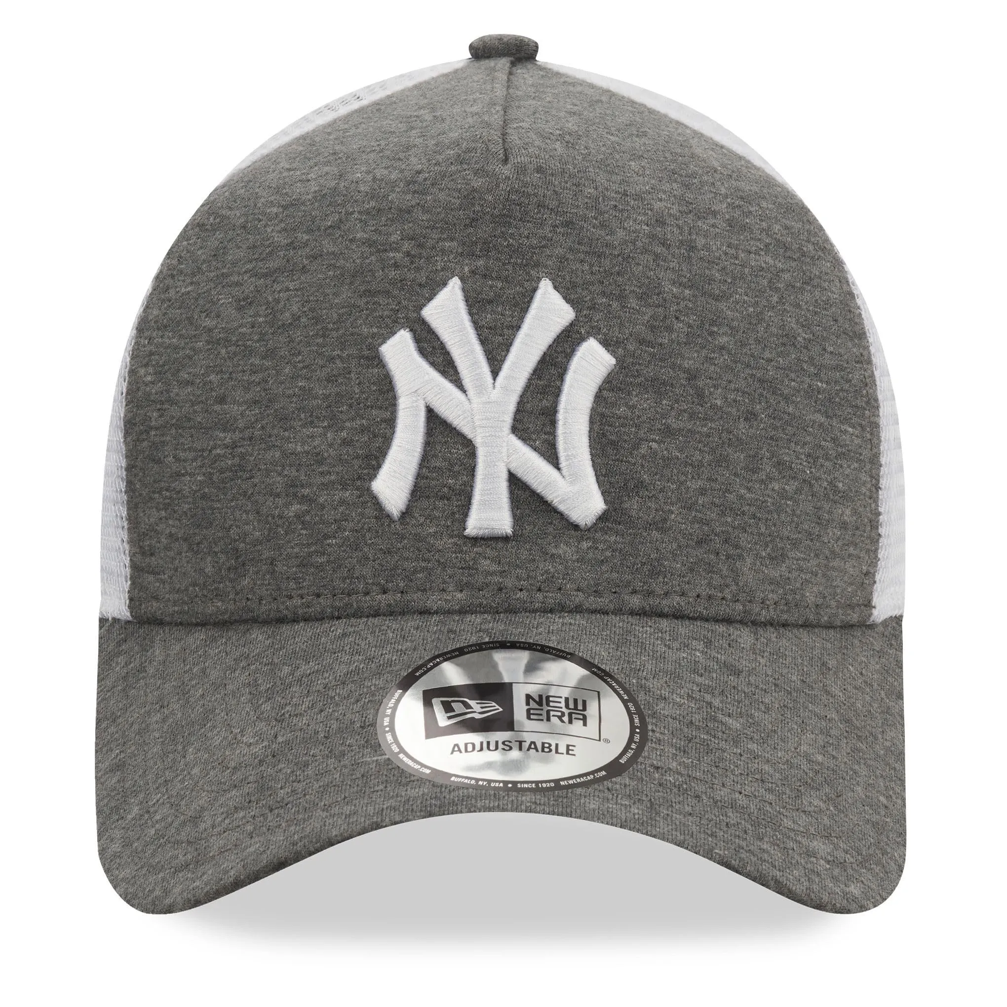 New Era New York Yankees MLB Jersey Essential A-Frame Trucker Hat - Grigio Scuro Bianco - immagine 2