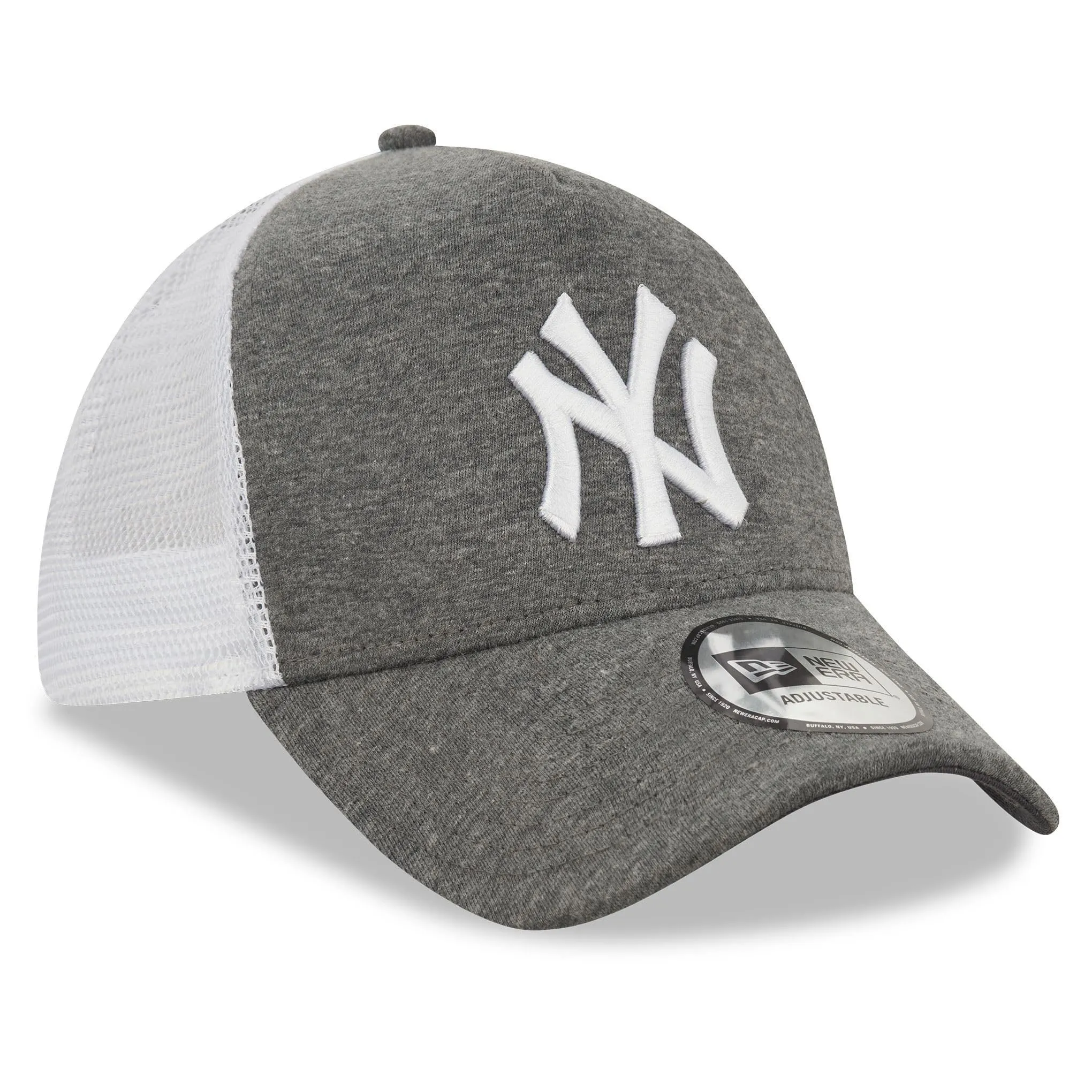 New Era New York Yankees MLB Jersey Essential A-Frame Trucker Hat - Grigio Scuro Bianco - immagine 3