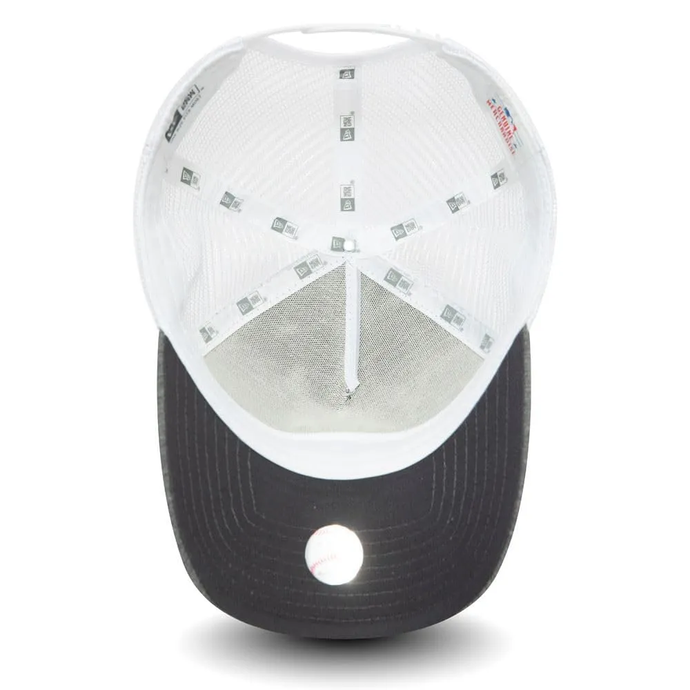 New Era New York Yankees MLB Jersey Essential A-Frame Trucker Hat - Grigio Scuro Bianco - immagine 5