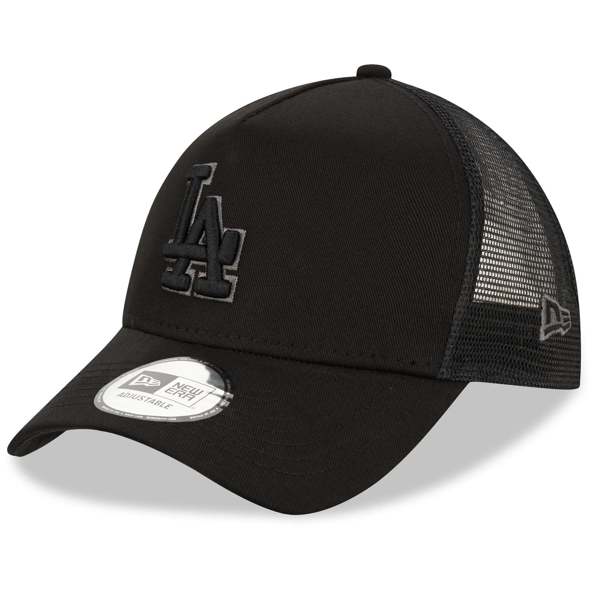 New Era Los Angeles Dodgers MLB Team Logo A-Frame Trucker Hat Nero Regolabile - immagine 1