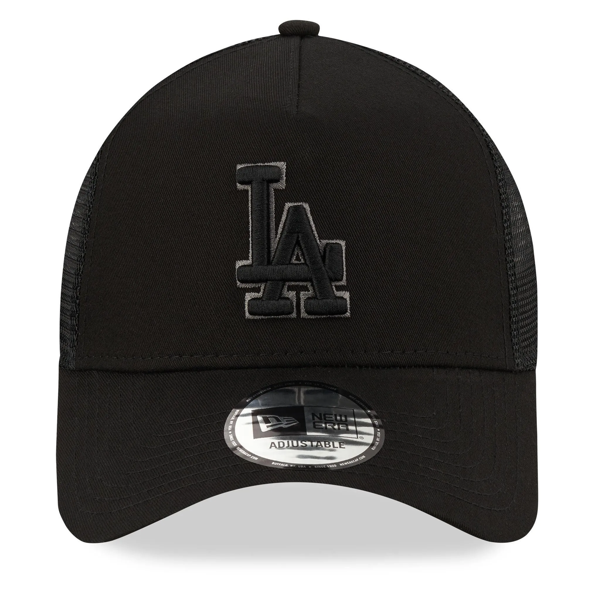 New Era Los Angeles Dodgers MLB Team Logo A-Frame Trucker Hat Nero Regolabile - immagine 2