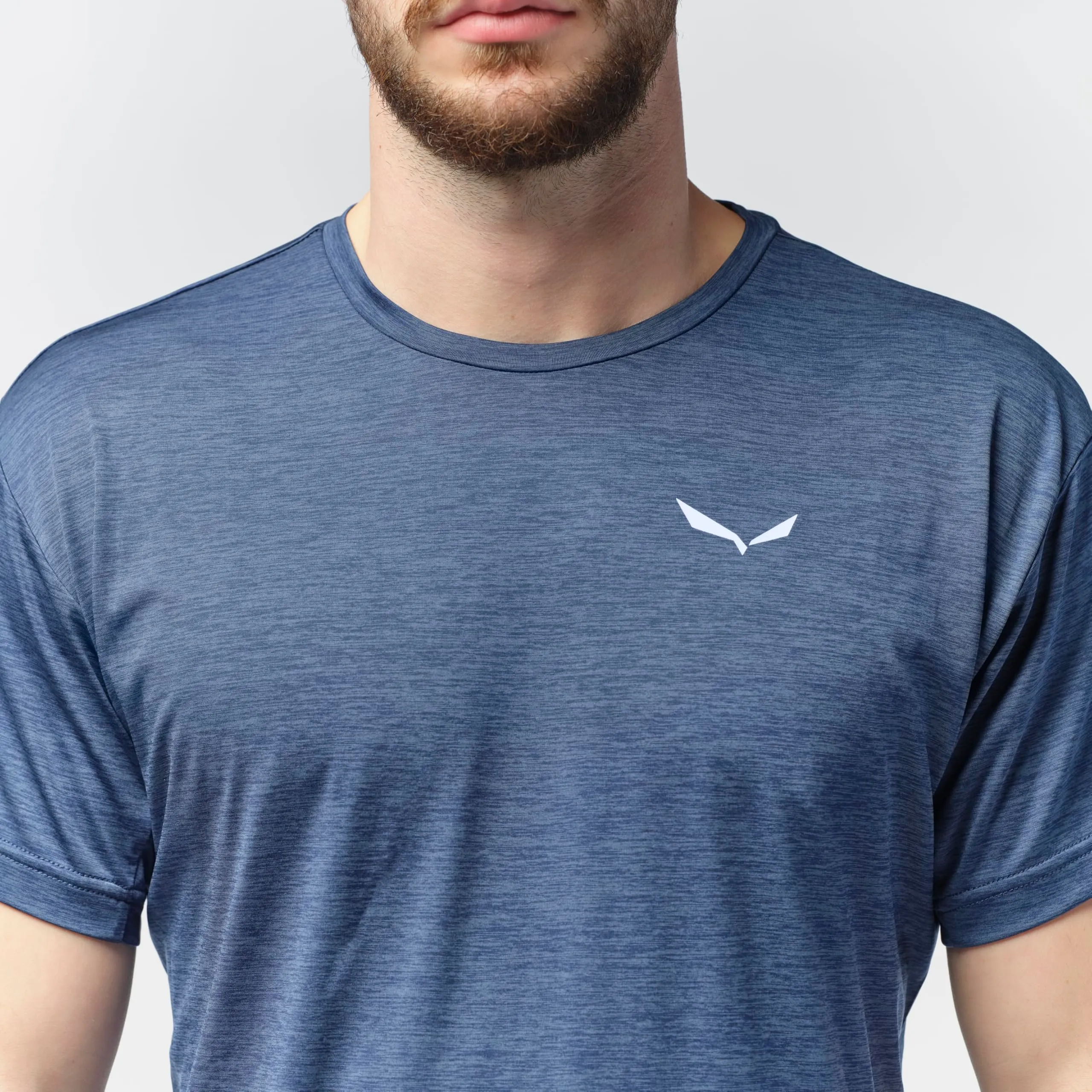 Salewa Puez Melange Dry'Ton T-shirt Uomo - Blu (Dark Denim Melange), 3XL - immagine 3