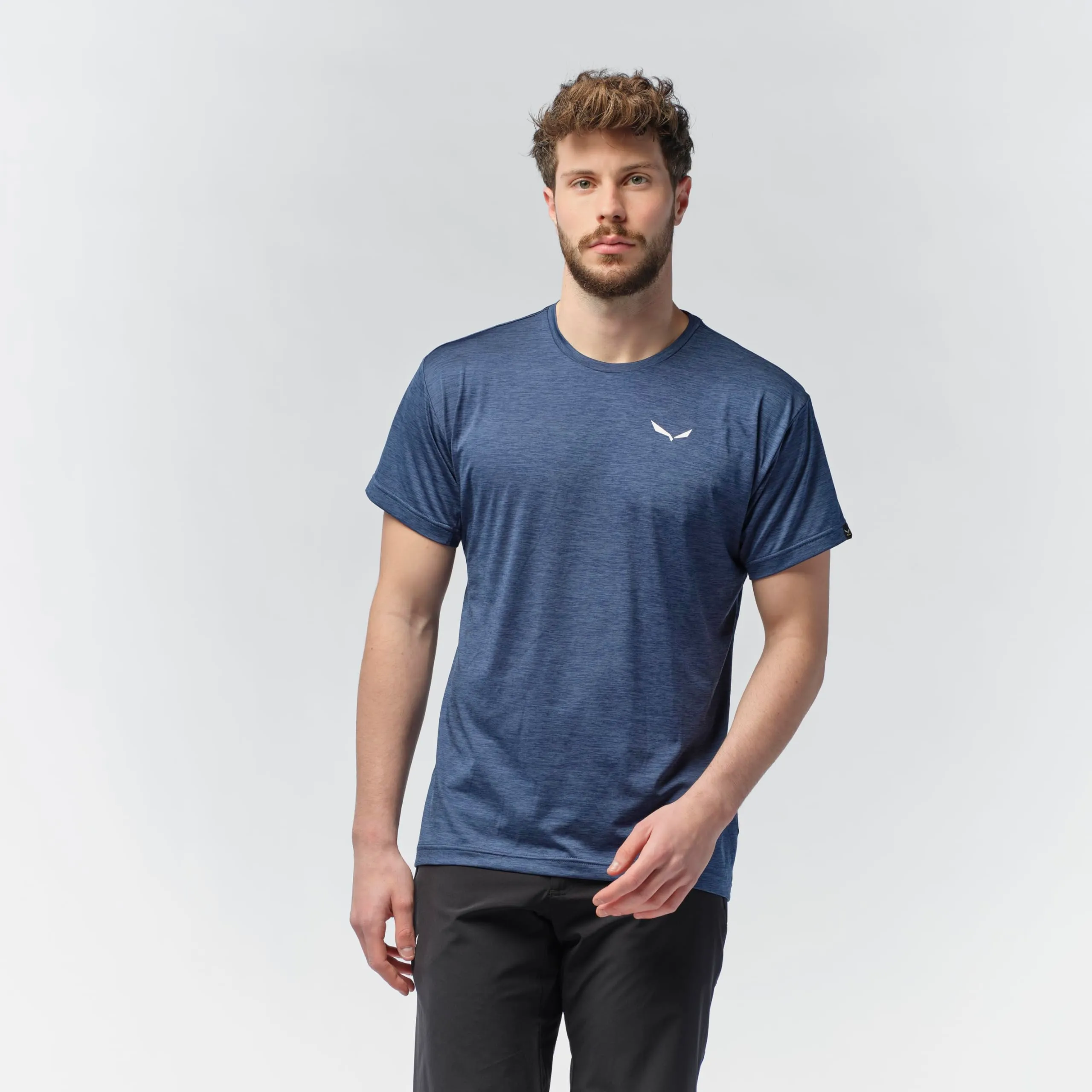 Salewa Puez Melange Dry'Ton T-shirt Uomo - Blu (Dark Denim Melange), 3XL - immagine 4