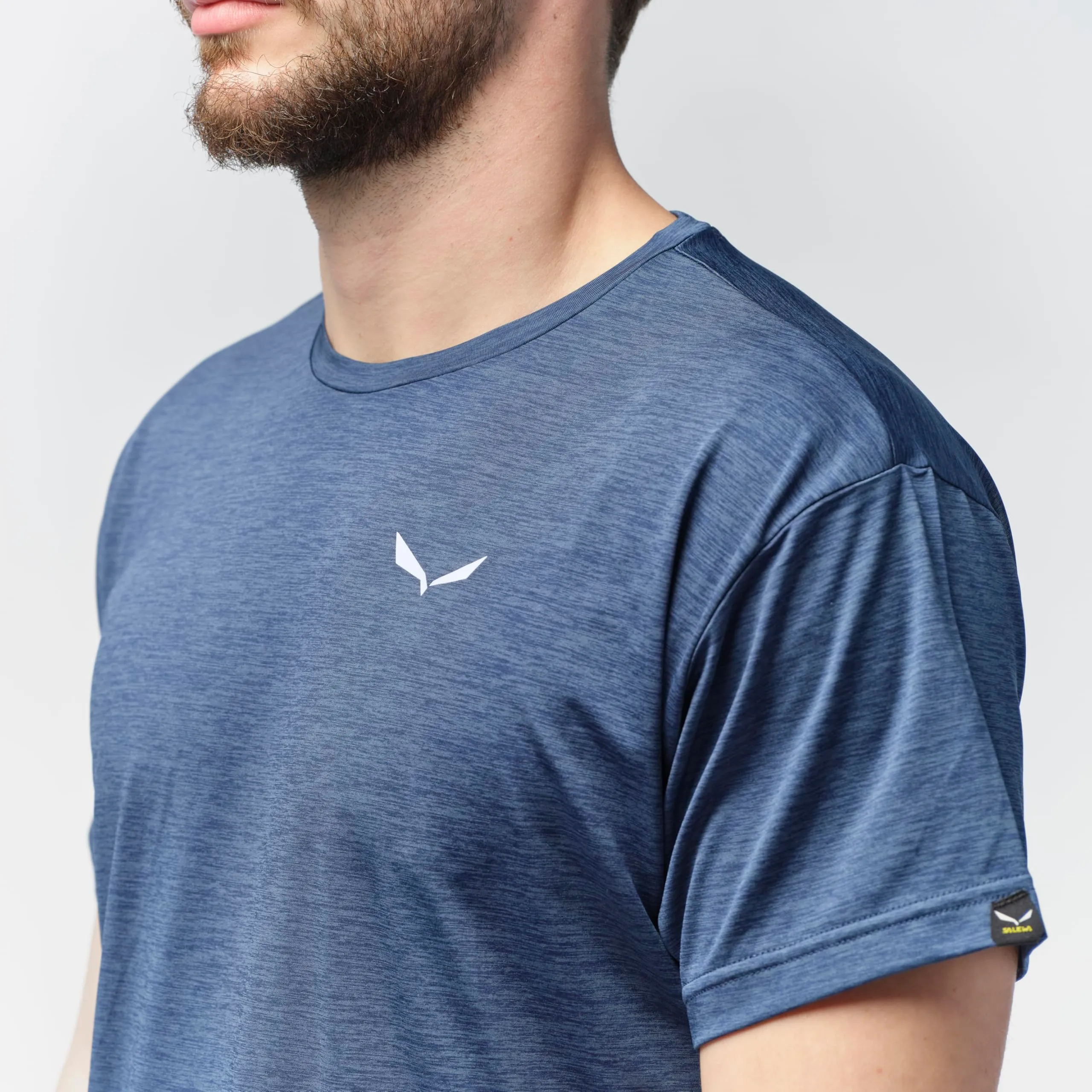Salewa Puez Melange Dry'Ton T-shirt Uomo - Blu (Dark Denim Melange), 3XL - immagine 5