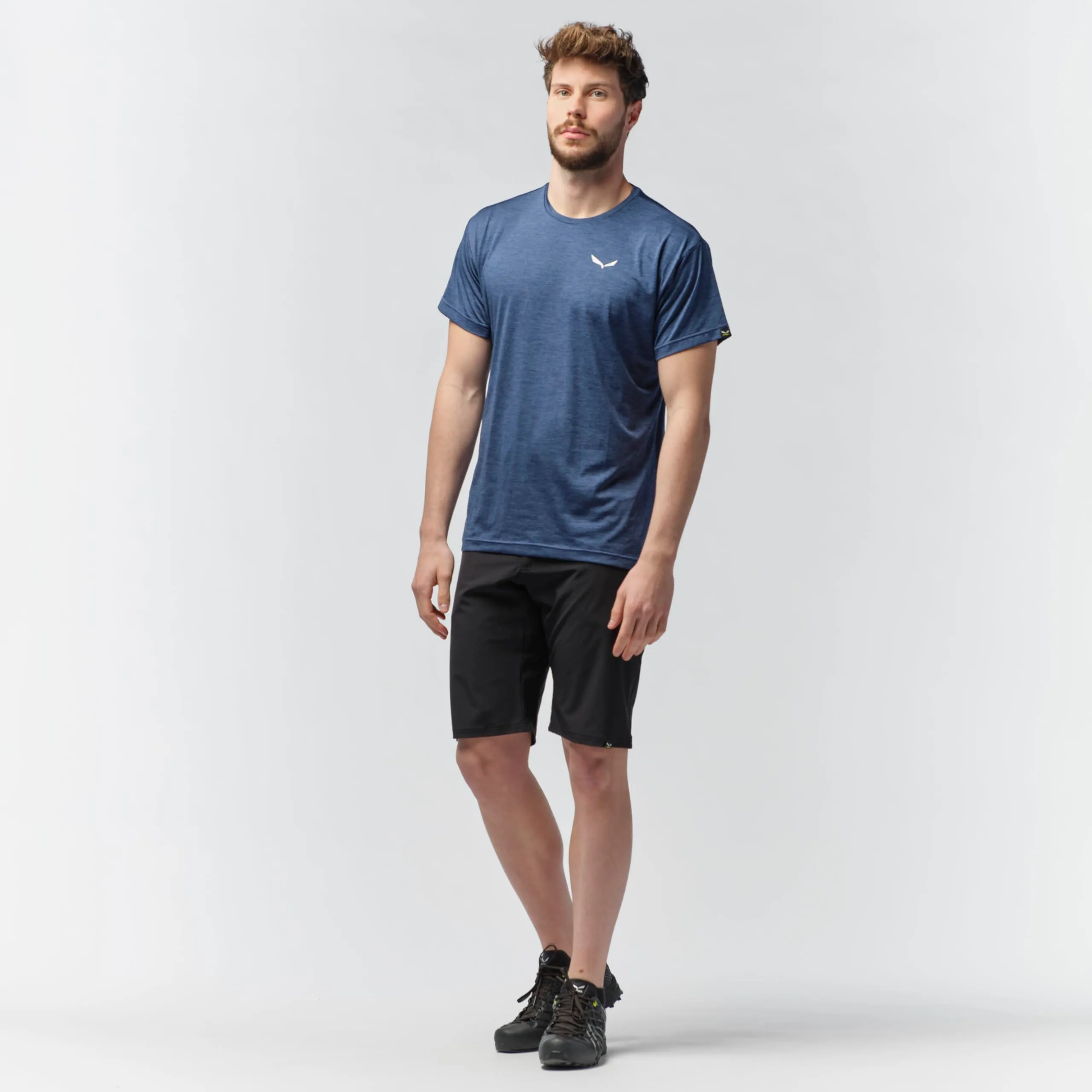 Salewa Puez Melange Dry'Ton T-shirt Uomo - Blu (Dark Denim Melange), 3XL - immagine 8